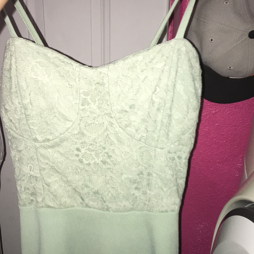 A mint green dress :)